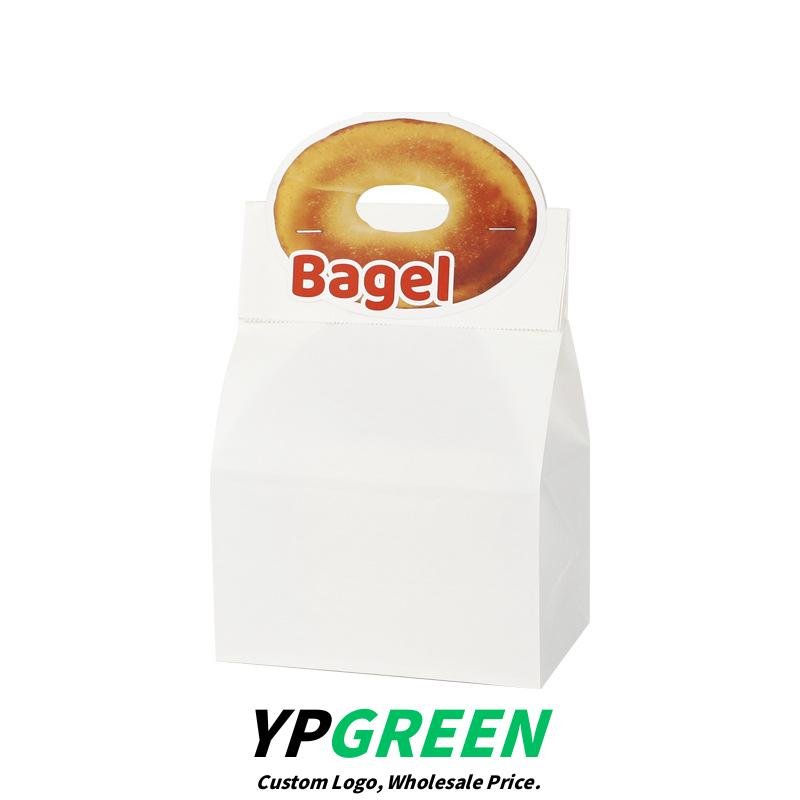 Wholesale Food-Grade Kraft Bags for Bagels, Croissants, and Alkali Water Bread with Card Labels - Trade-Only Pricing