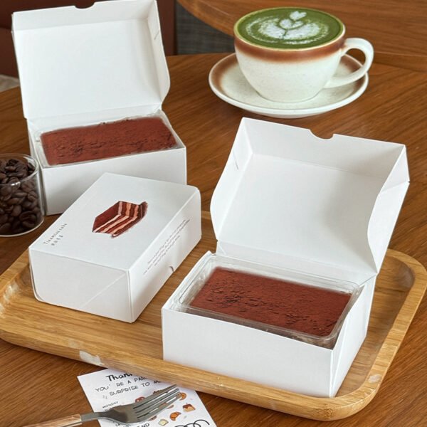 Wholesale Rectangular Tiramisu Cake Boxes and Handheld Bags for Layered Desserts - Factory-to-Buyer Channel