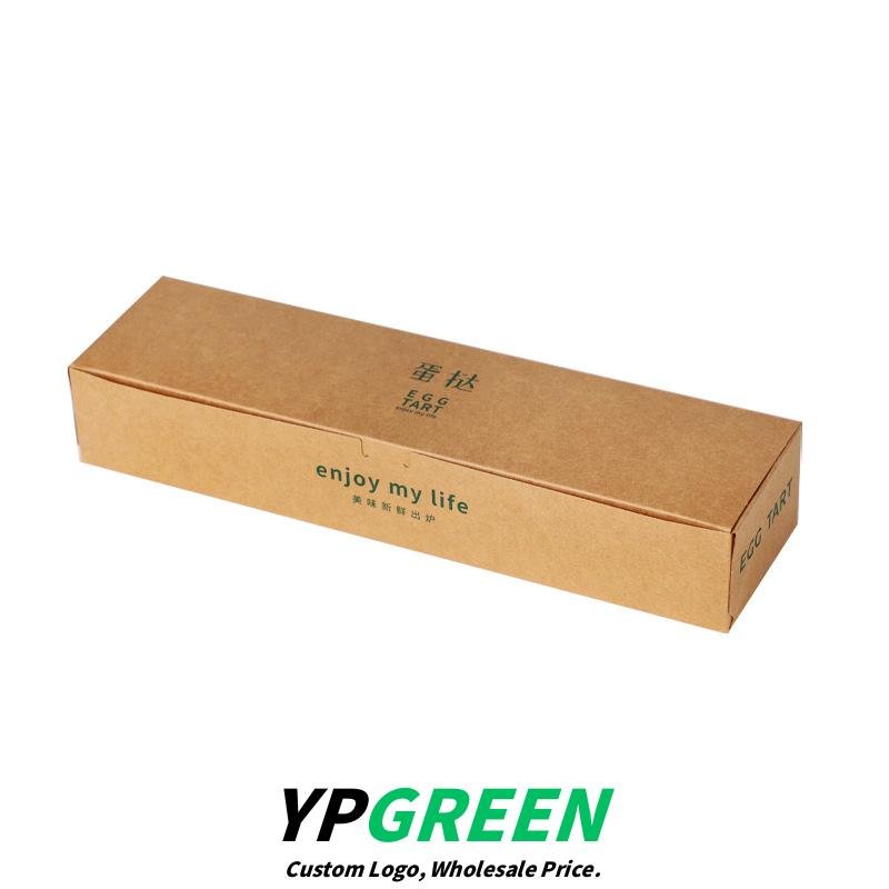 Wholesale Dark Green Thickened Boxes for 4-Piece Egg Tart Takeout - Direct Factory