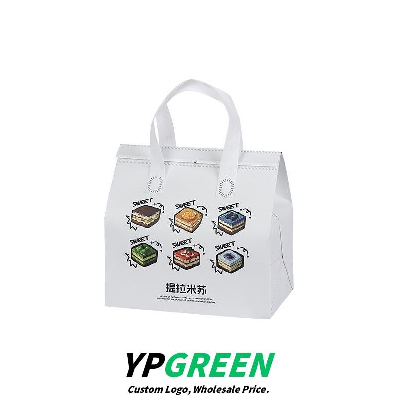 Wholesale Insulated Double-Layer Non-Woven Handheld Bags for Tiramisu Cake and Dessert Takeout - Factory Direct Supply
