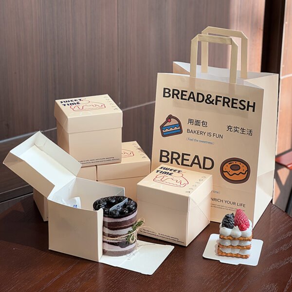 Wholesale Mini 4-Inch Cake Boxes for Cut Desserts, Canelé, and Basque French Pastries Takeout - Factory Outlet for Business