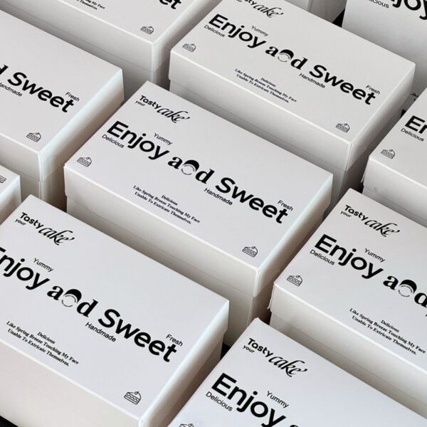 Wholesale White Rectangular Mini Boxes for Cut Layered Mousse Desserts Takeout - Bulk Pricing Available