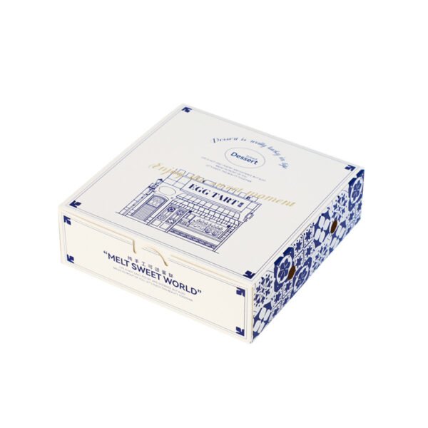 Wholesale White Non-Foldable Boxes for 4-Pack Portuguese Egg Tarts Takeout - Direct from Factory