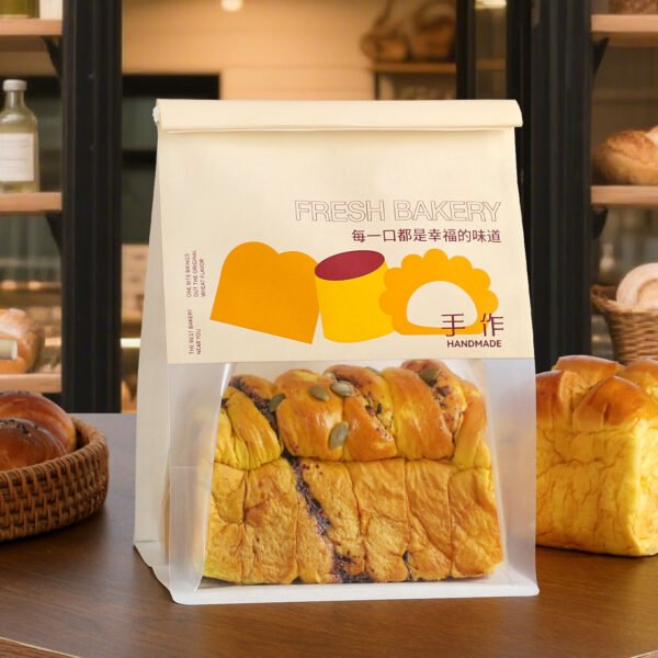 Wholesale Transparent Window Self-Seal Bags for 450g Toast and Sliced Bread - Direct Factory