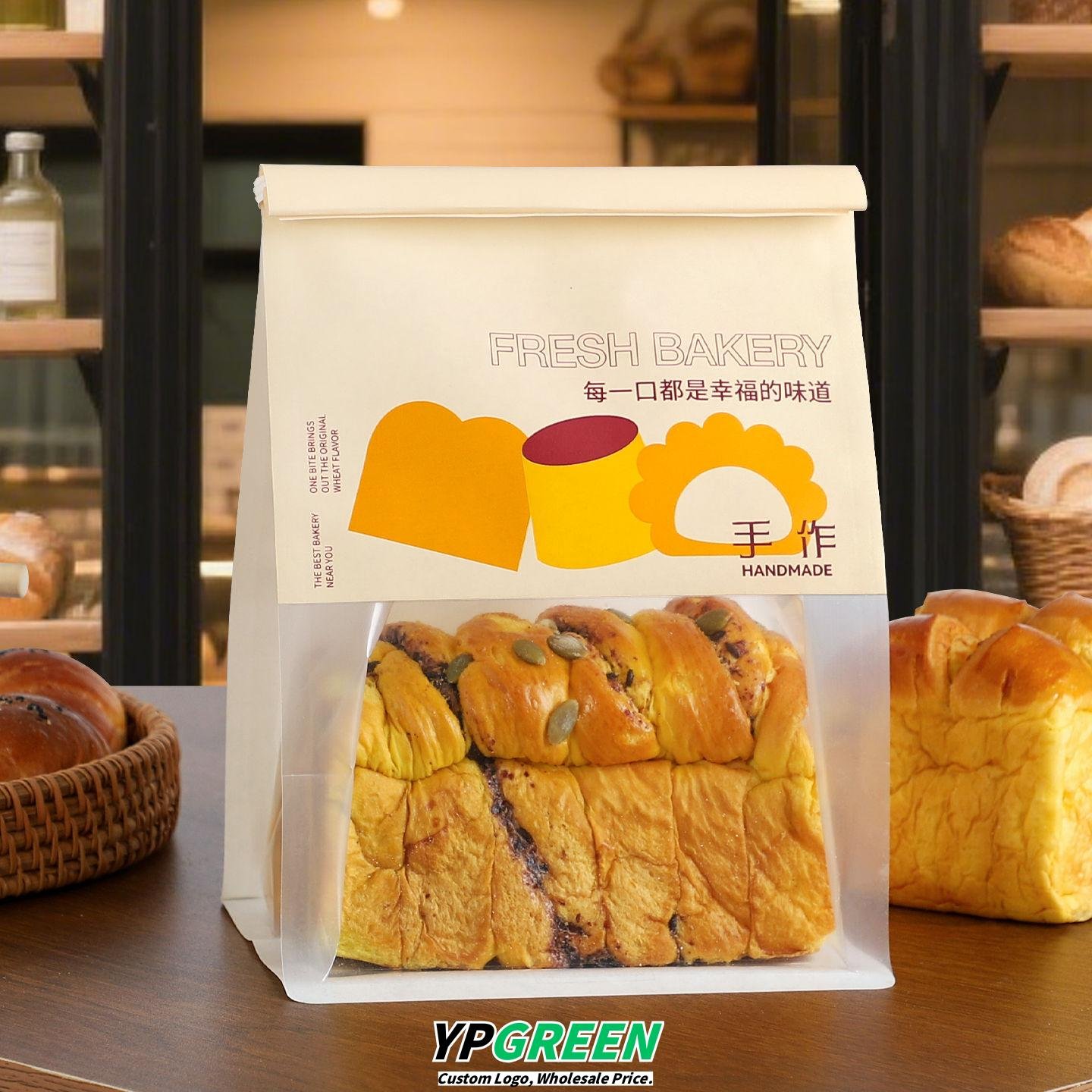 Wholesale Transparent Window Self-Seal Bags for 450g Toast and Sliced Bread - Direct Factory