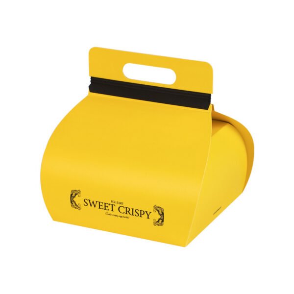 Wholesale Yellow Disposable Boxes for Single or 4-Pack Portuguese Egg Tarts Takeout - Direct from Manufacturer
