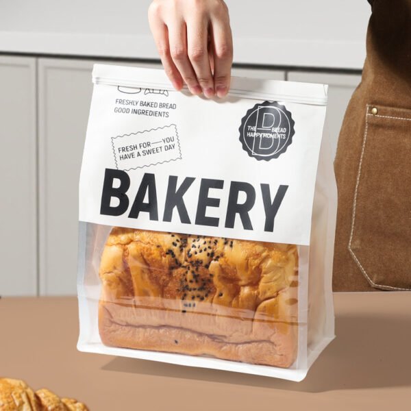 Wholesale Window Self-Seal Bags for 450g Sliced Toast and Mochi Croissants Takeout - Factory-to-Buyer Channel