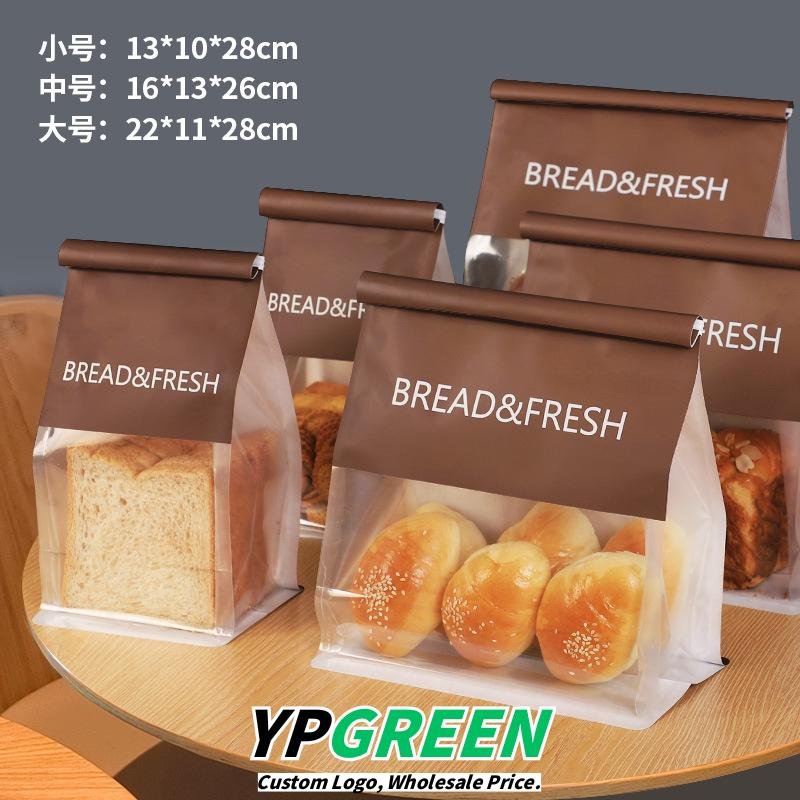 Wholesale Anti-Oil Paper Bags with Windows for Commercial Toast, Croissants, and Horn Breads Takeout - Factory Direct Supply