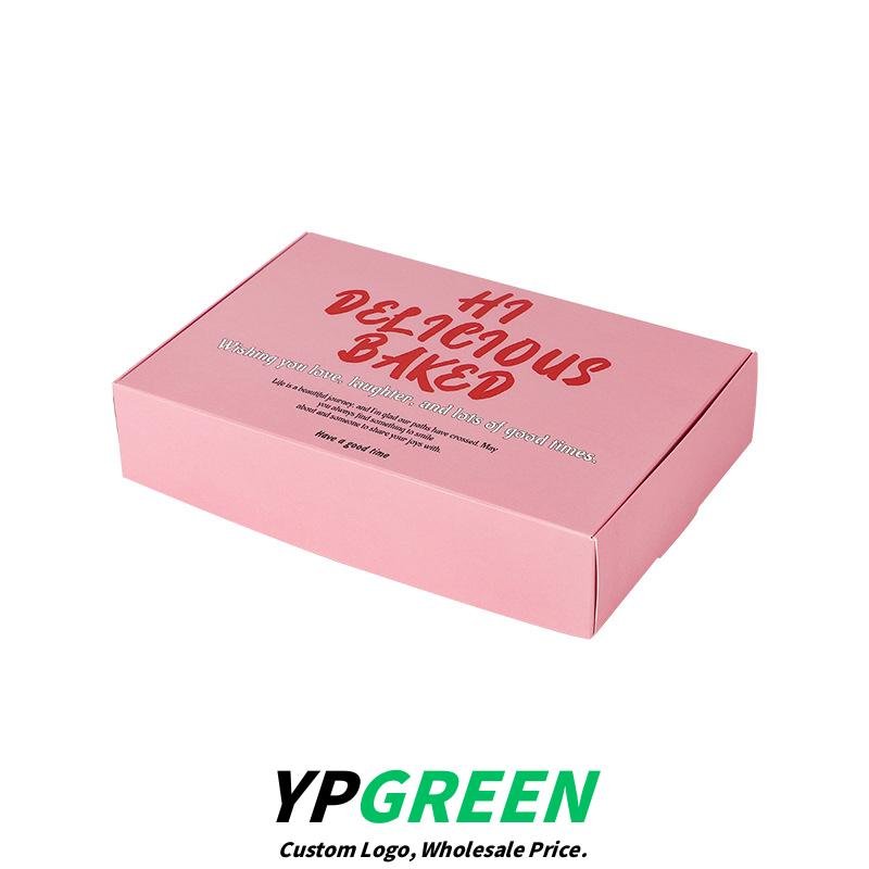 Wholesale Pink Boxes for Cookies and Snowflake Pastries with Card Holders - Direct Factory