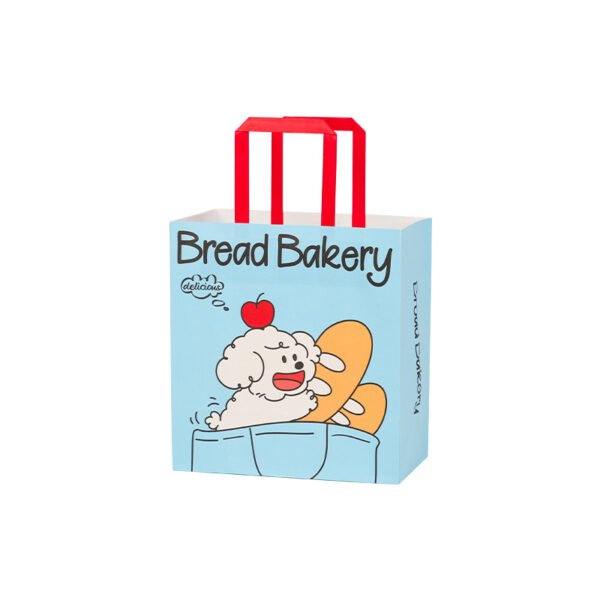 Wholesale Puppy Pattern Kraft Paper Handheld Bags for Bread and Dessert Takeout - Direct Factory