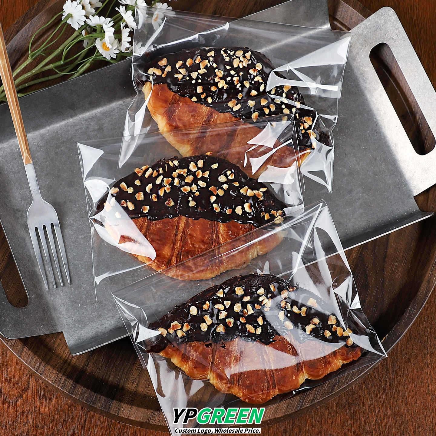 Wholesale Transparent Self-Seal Bags for Individual Scones and Hand-Torn Bread Takeout - OEM & ODM Available