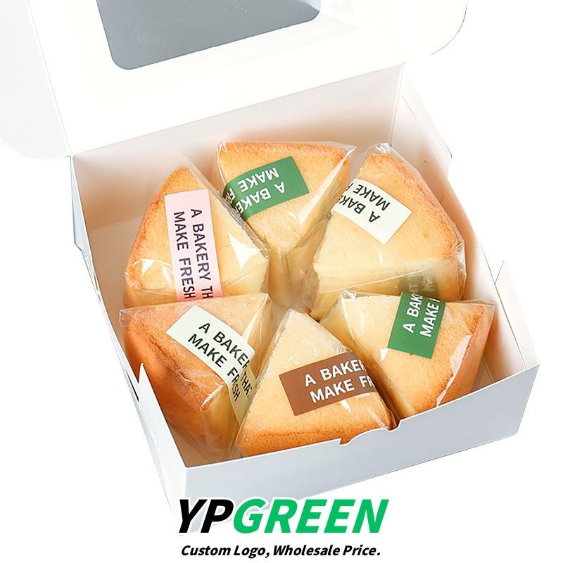 Wholesale Transparent Cellophane Bags for 6-8 Inch Chiffon Cake Slices and Pastry Takeout - Source from Factory