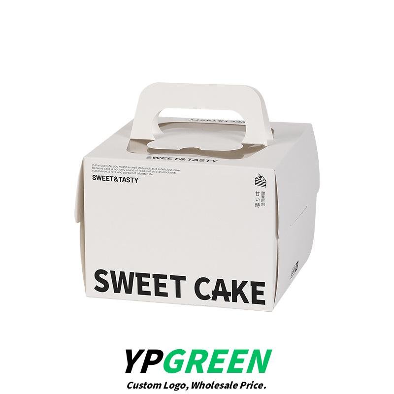 Wholesale Square Handheld Boxes for 3-4 Inch Cakes and Basque Mousse Takeout - Bulk Pricing Available