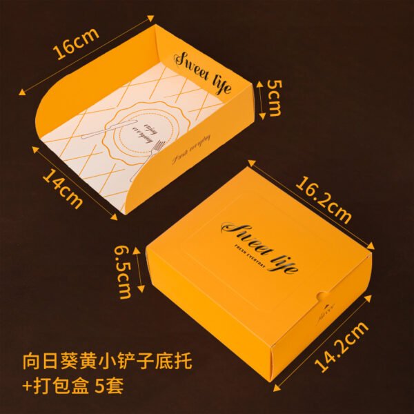 Wholesale Yellow Drawer-Style Pastry Boxes with Small Shovel for Bread, Croissants, and Waffles Takeout - Direct from Factory