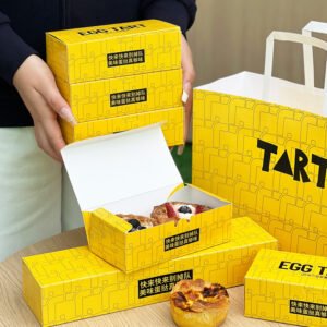 Wholesale Disposable Non-Foldable Boxes for 2-4 Pack Portuguese Egg Tarts Takeout - OEM Available