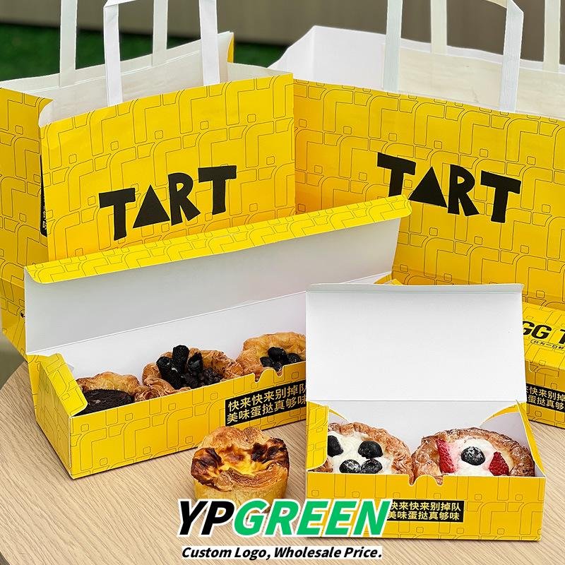 Wholesale Disposable Non-Foldable Boxes for 2-4 Pack Portuguese Egg Tarts Takeout - OEM Available