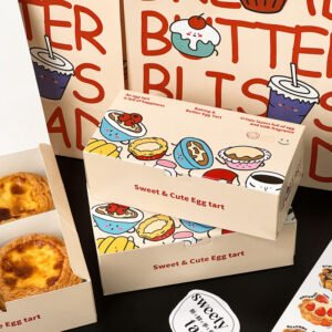 Wholesale Disposable 2-4 Pack Egg Tart Boxes for Portuguese Pastries Takeout - Factory Direct Supply