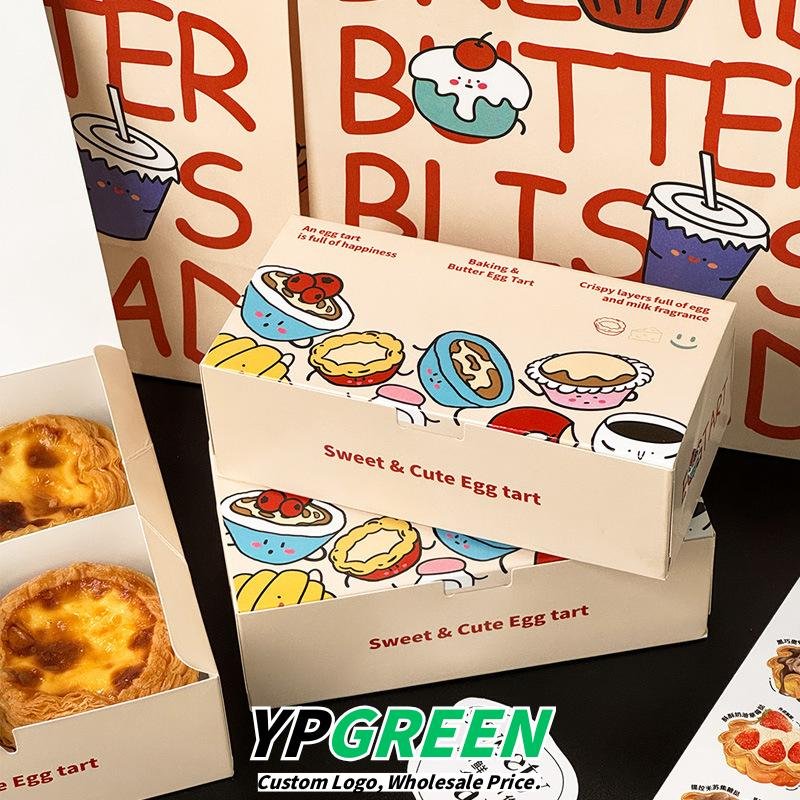 Wholesale Disposable 2-4 Pack Egg Tart Boxes for Portuguese Pastries Takeout - Factory Direct Supply