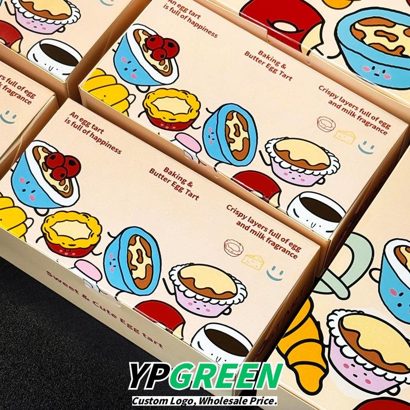 Wholesale Disposable 2-4 Pack Egg Tart Boxes for Portuguese Pastries Takeout - Factory Direct Supply Wholesale Disposable 2-4 Pack Egg Tart Boxes for Portuguese Pastries Takeout - Factory Direct Supply