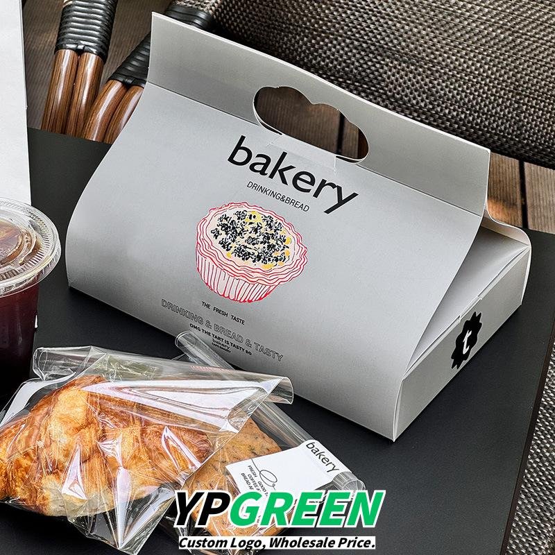 Wholesale Silver Bakery Takeout Boxes for Desserts, Bread, Egg Tarts, Cakes, and Scones - Export Ready