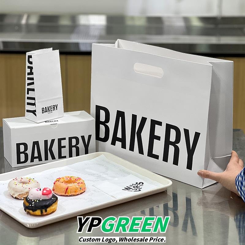 Wholesale Minimalist Donut Series Kraft Handheld Bags for Dessert Takeout - Factory Direct Supply