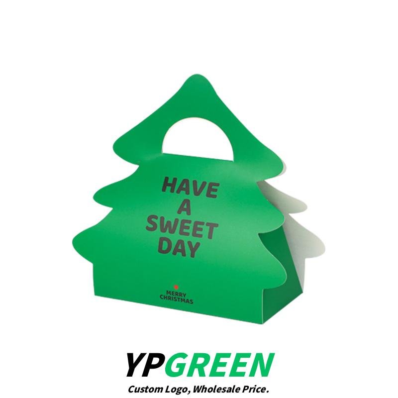 Wholesale Christmas Tree Mini Cake Boxes and Kraft Handheld Bags for Dessert Takeout - OEM Available