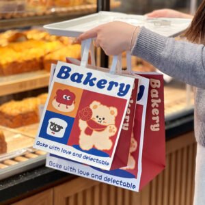 Wholesale Cute Cartoon Kraft Handheld Bags for Bakery Dessert and Bread Takeout - Fast Production