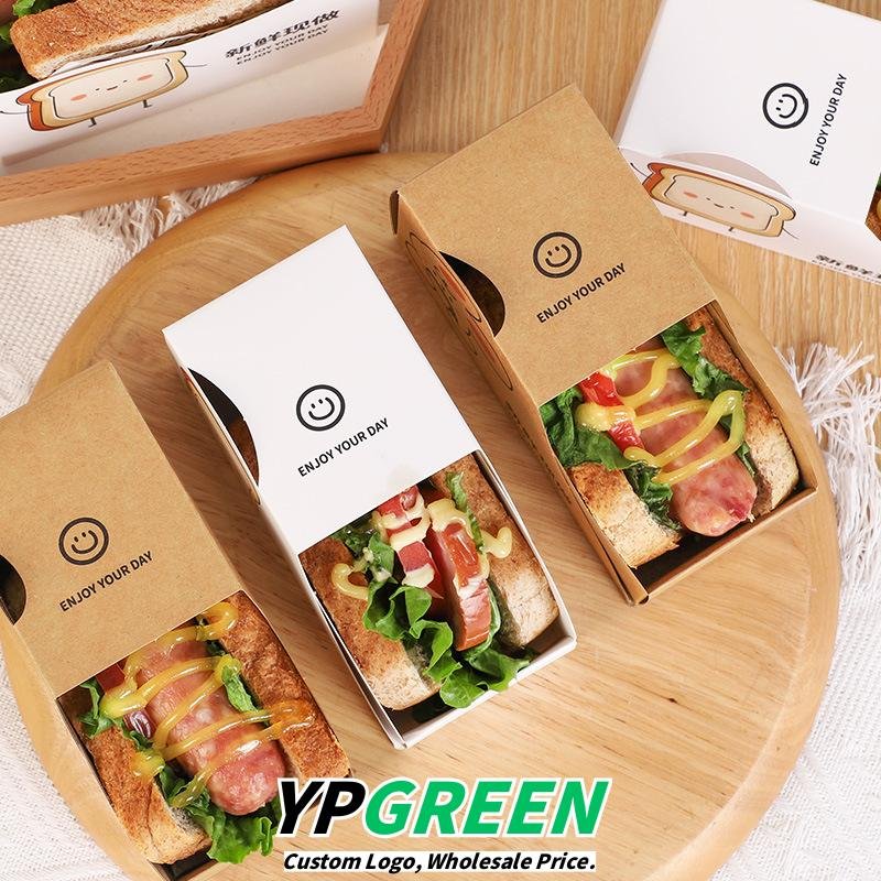 Wholesale Disposable Drawer Paper Boxes for Sandwich, Toast, and Bento Takeout - Wholesale Prices