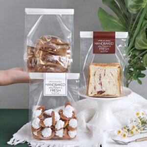 Wholesale Transparent Wire-Edge Seal Food Bags for Mini Toast and Mochi Takeout - Factory Price Guarantee
