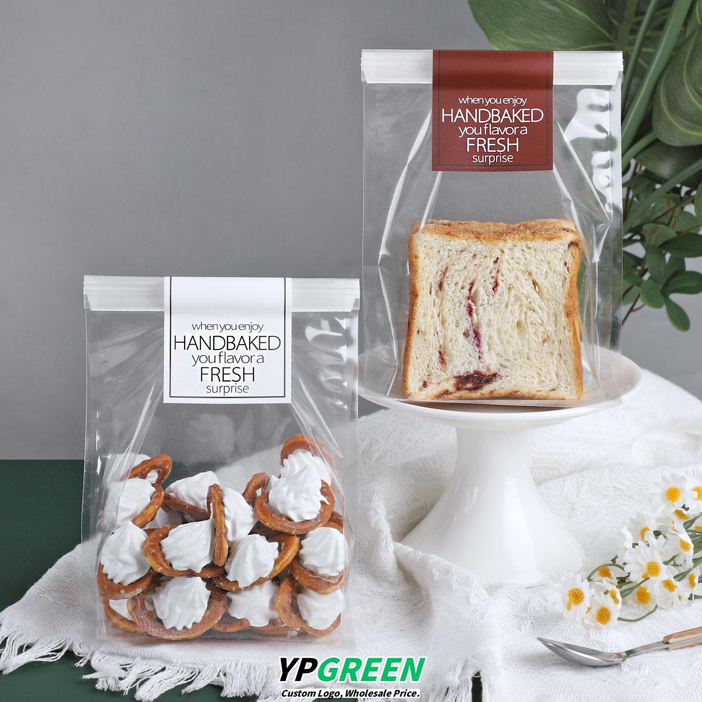 Wholesale Transparent Wire-Edge Seal Food Bags for Mini Toast and Mochi Takeout - Factory Price Guarantee