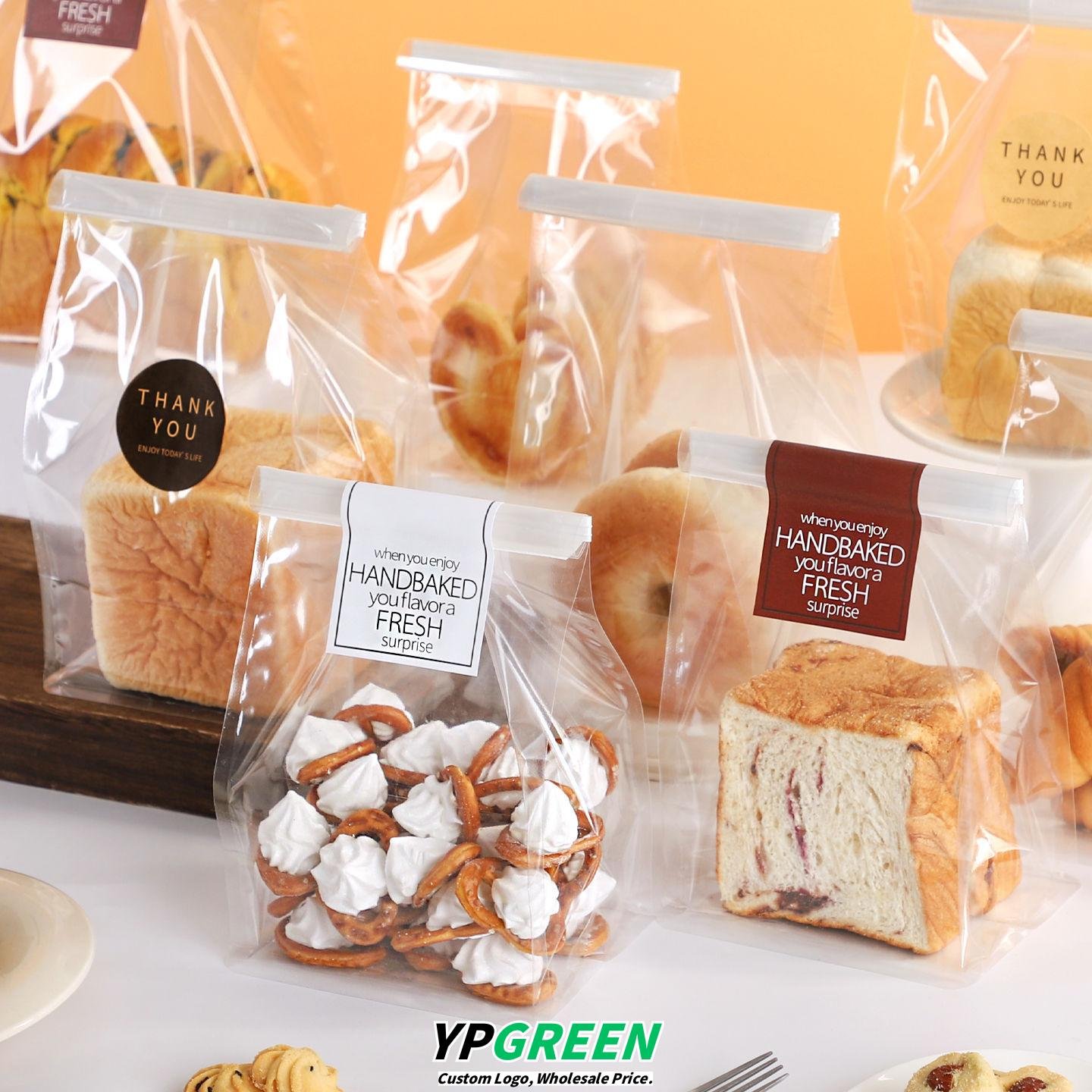 Wholesale Transparent Wire-Edge Seal Food Bags for Mini Toast and Mochi Takeout - Factory Price Guarantee