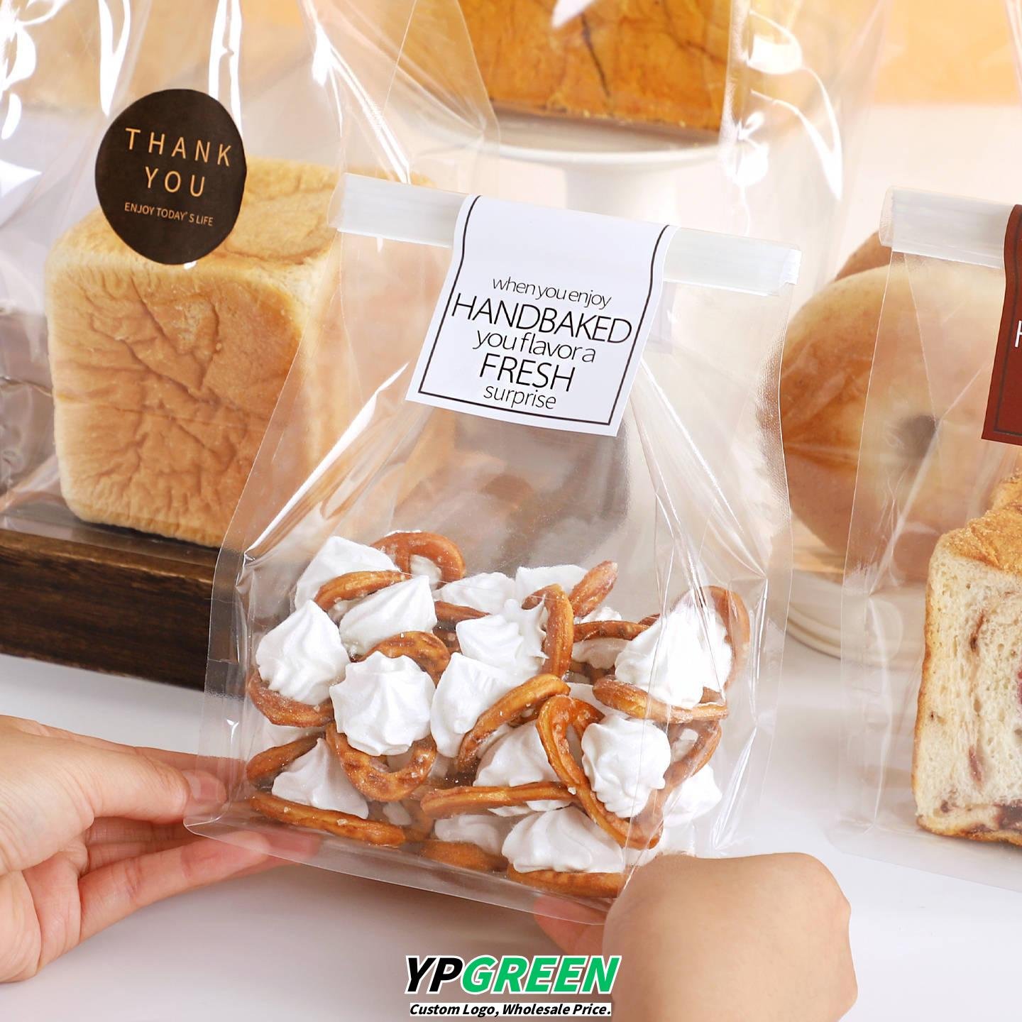 Wholesale Transparent Wire-Edge Seal Food Bags for Mini Toast and Mochi Takeout - Factory Price Guarantee