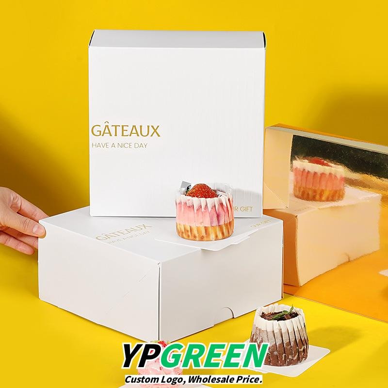 Wholesale Golden High-End 4-Pack Mousse Pastry Boxes for French Dessert Takeout - Factory Direct Supply