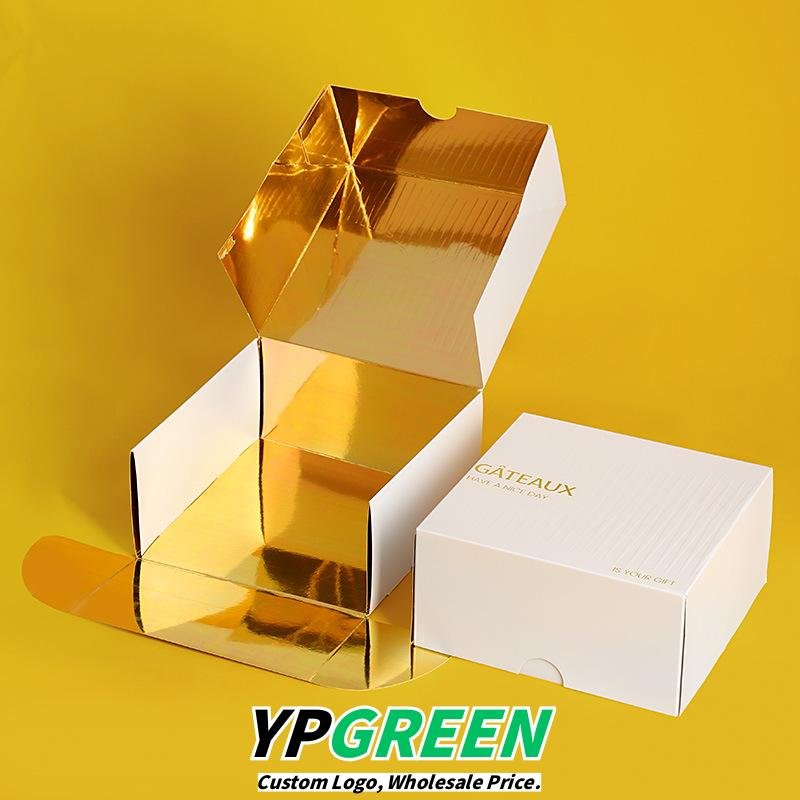 Wholesale Golden High-End 4-Pack Mousse Pastry Boxes for French Dessert Takeout - Factory Direct Supply