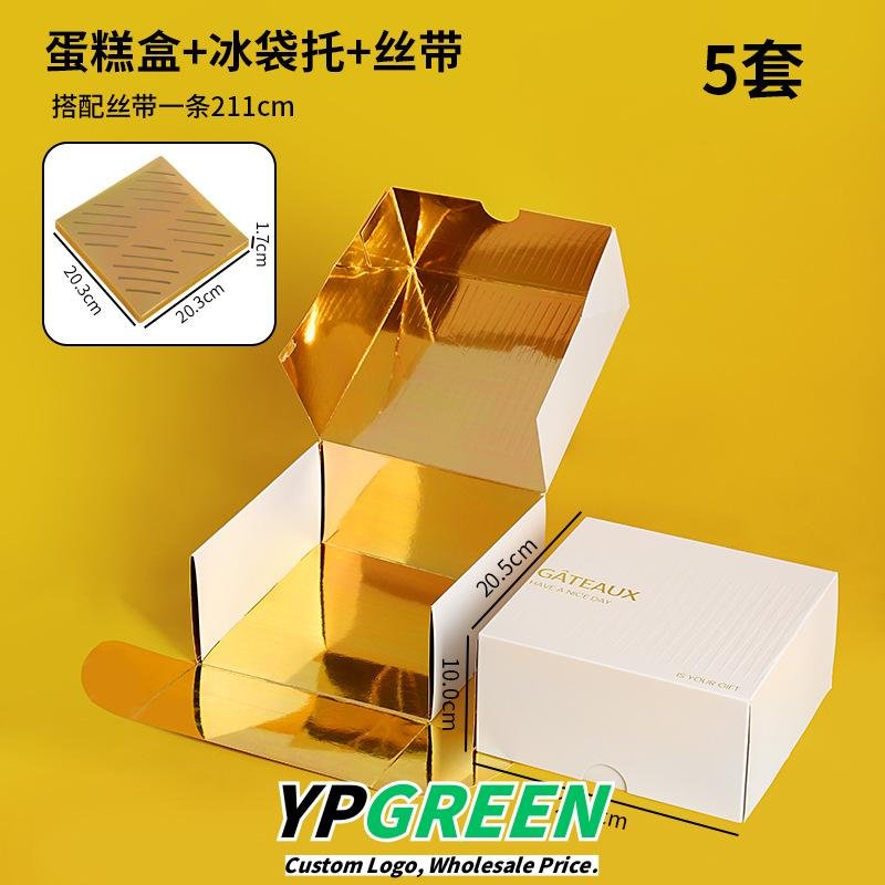 Wholesale Golden High-End 4-Pack Mousse Pastry Boxes for French Dessert Takeout - Factory Direct Supply