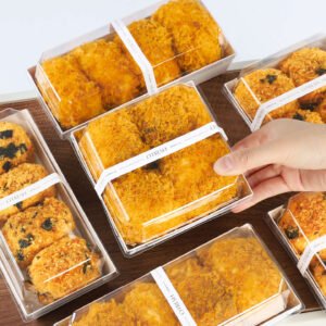 Wholesale 4-Pack Meat Floss Bread Cake Boxes for Western Pastry and Roll Takeout - Factory Direct Supply
