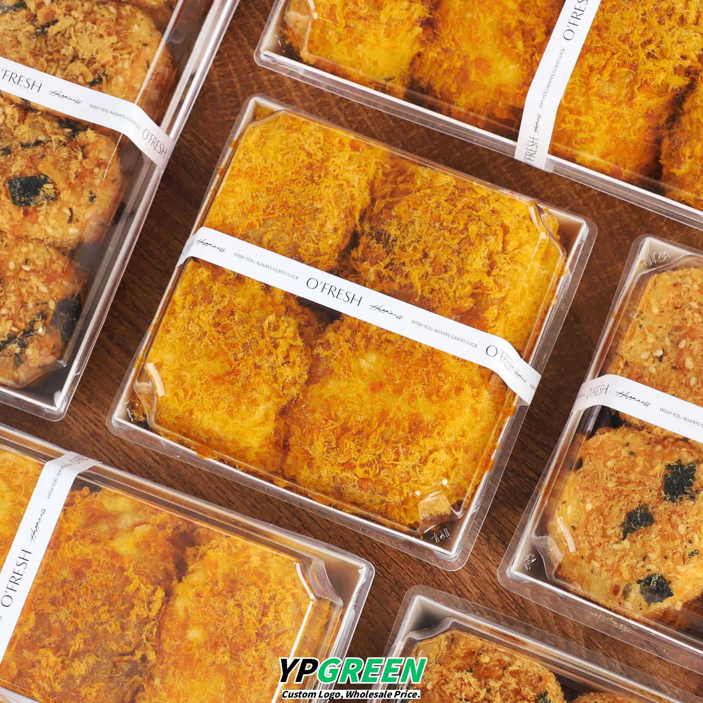 Wholesale 4-Pack Meat Floss Bread Cake Boxes for Western Pastry and Roll Takeout - Factory Direct Supply