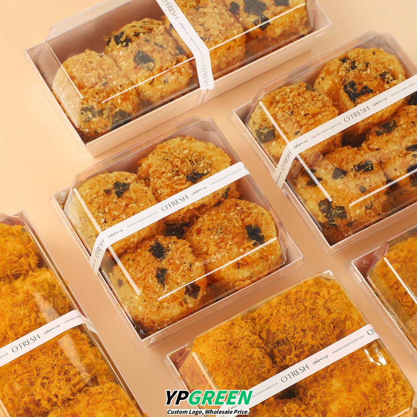 Wholesale 4-Pack Meat Floss Bread Cake Boxes for Western Pastry and Roll Takeout - Factory Direct Supply