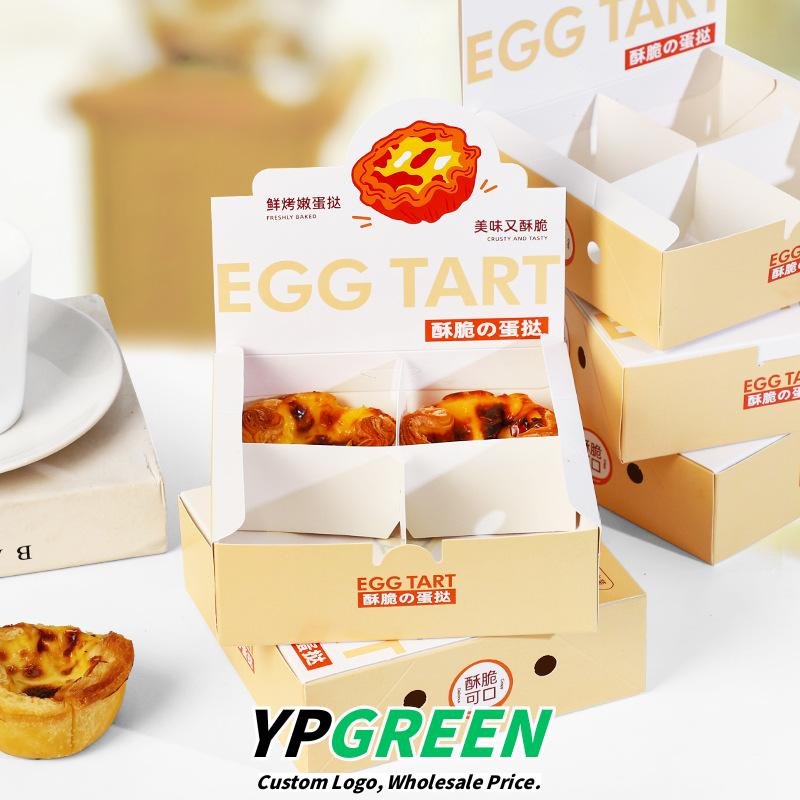 Wholesale Non-Foldable 4-Pack Egg Tart Boxes for 3D Takeout Packaging - B2B Supply