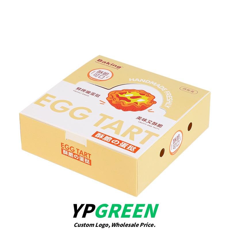 Wholesale Non-Foldable 4-Pack Egg Tart Boxes for 3D Takeout Packaging - B2B Supply