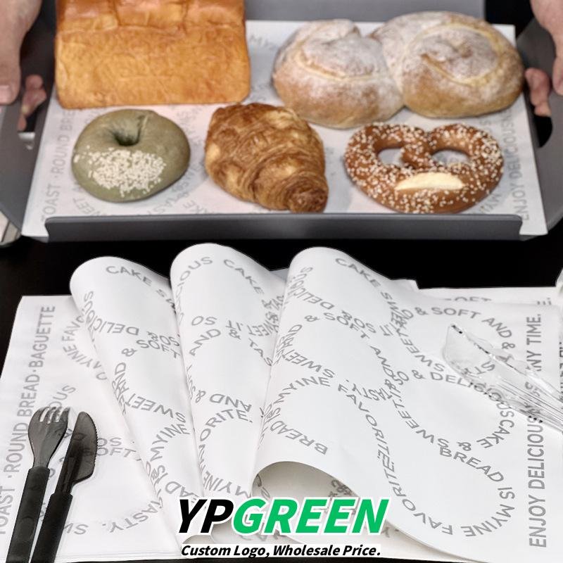 Wholesale Oil-Proof Disposable Tray Liner Paper for Bakery Sandwiches, Bread Wraps, Cakes, and Dessert Packaging - Low MOQ Ready