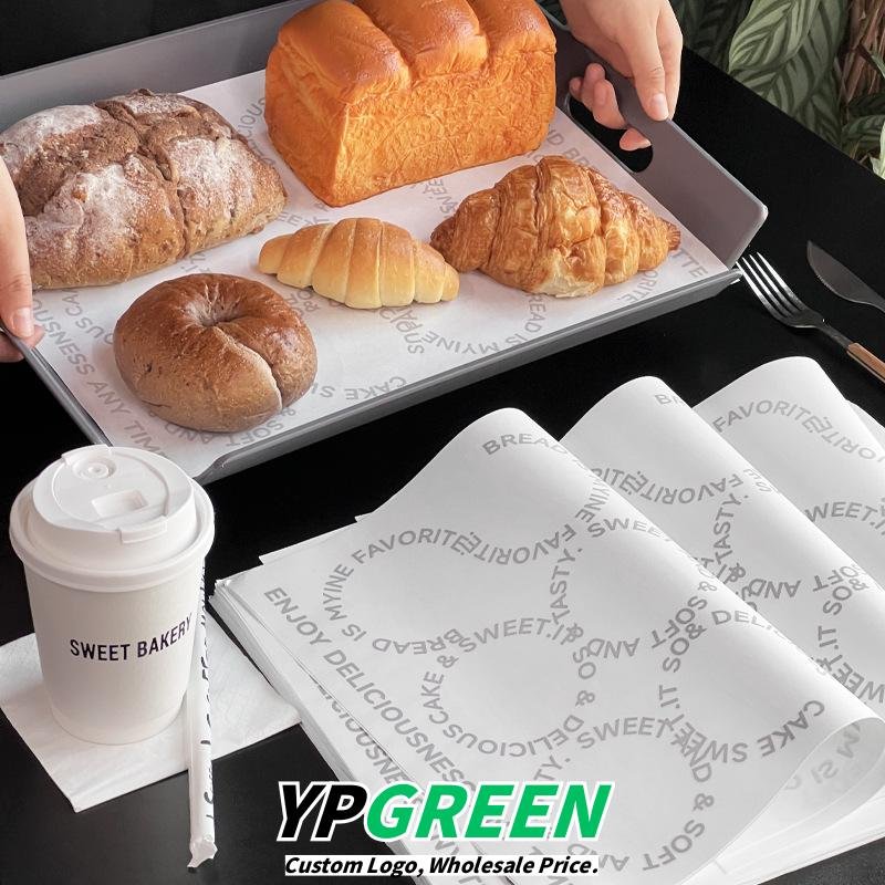 Wholesale Oil-Proof Disposable Tray Liner Paper for Bakery Sandwiches, Bread Wraps, Cakes, and Dessert Packaging - Low MOQ Ready