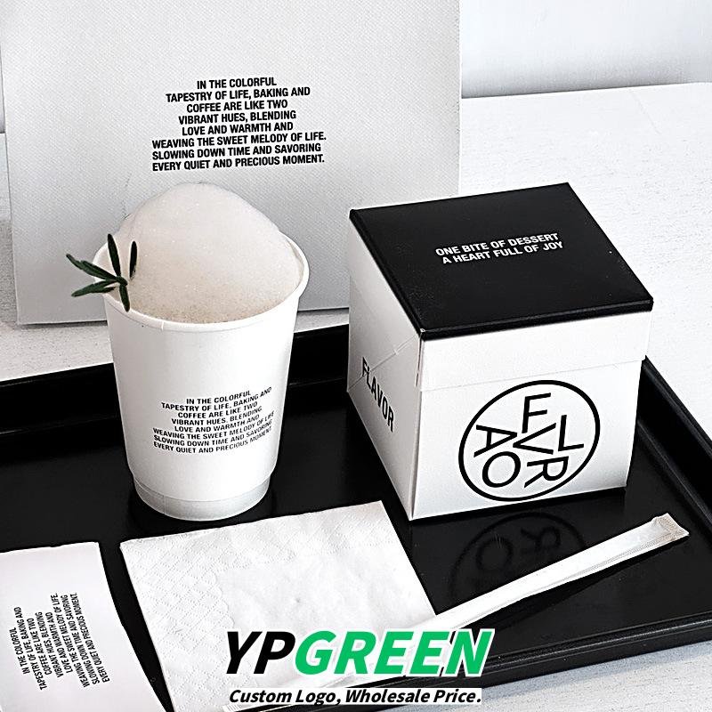 Wholesale Minimalist IG-Style Disposable Coffee Cups with Lids for Hot and Cold Drinks Takeout - Factory Direct Supply