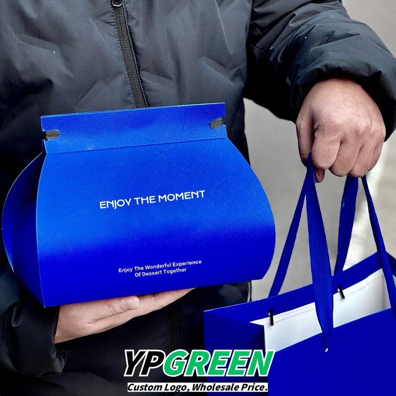 Wholesale High-End Klein Blue Cake Roll Boxes with Tray for Swiss Roll Pastry Takeout - Direct from Factory