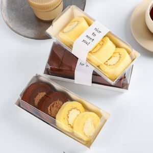 Wholesale Swiss Cake Roll Stickers and Egg Tart Takeout Boxes for Dessert Packaging - Factory Direct Supply