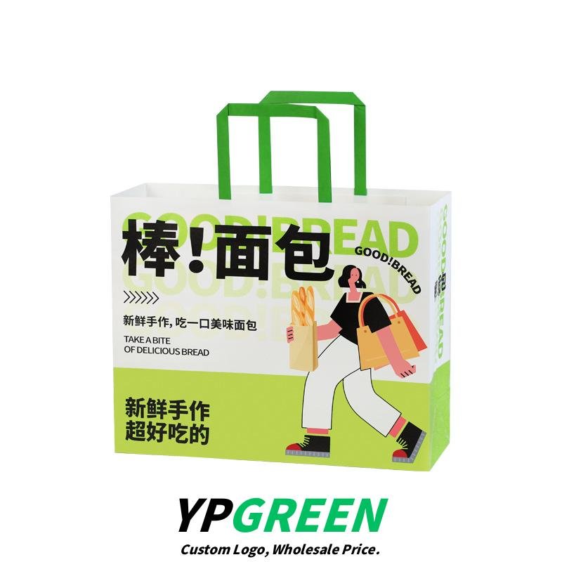 Wholesale Large and Small Kraft Handheld Bags for Cake Shop Dessert and Bread Takeout - Factory Direct Supply