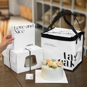 Wholesale 6-Inch Disposable Birthday Cake Boxes and Insulated Bags for Mousse and Basque Desserts Takeout - Dropshipping Available Worldwide
