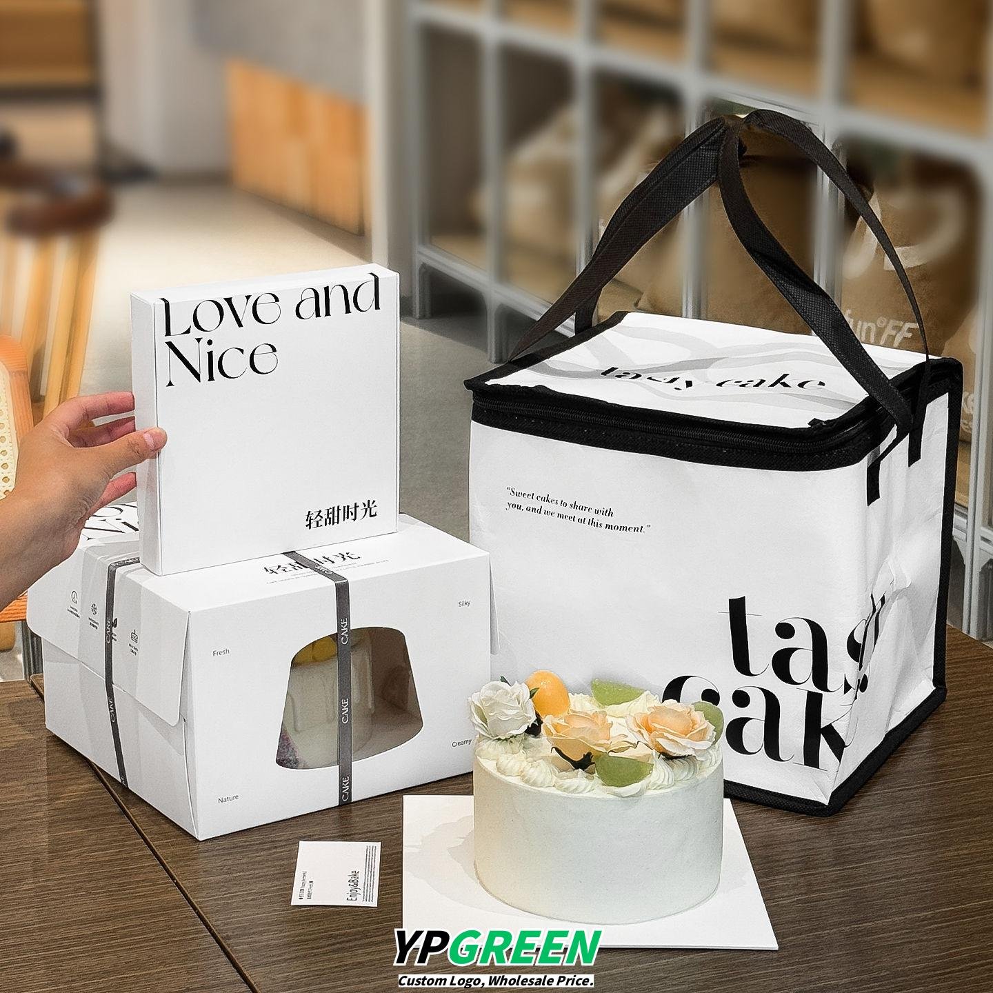 Wholesale 6-Inch Disposable Birthday Cake Boxes and Insulated Bags for Mousse and Basque Desserts Takeout - Dropshipping Available Worldwide