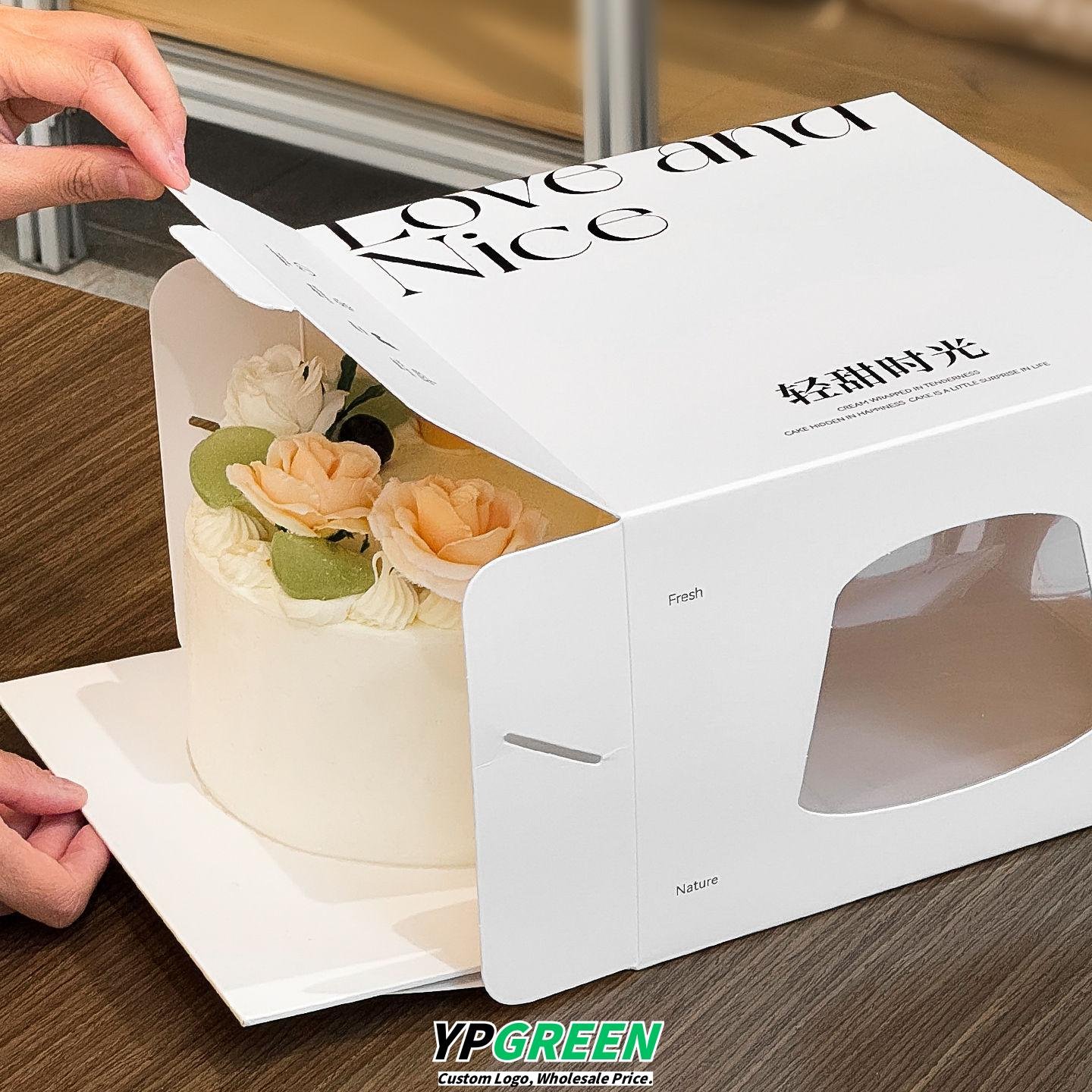 Wholesale 6-Inch Disposable Birthday Cake Boxes and Insulated Bags for Mousse and Basque Desserts Takeout - Dropshipping Available Worldwide