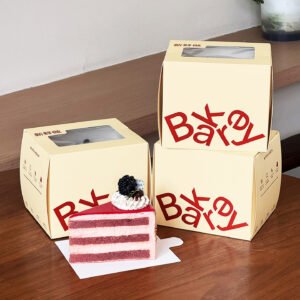 Wholesale Transparent Window Boxes for 3-Inch Cut Cake Slices and Mousse Takeout - Factory Direct Supply